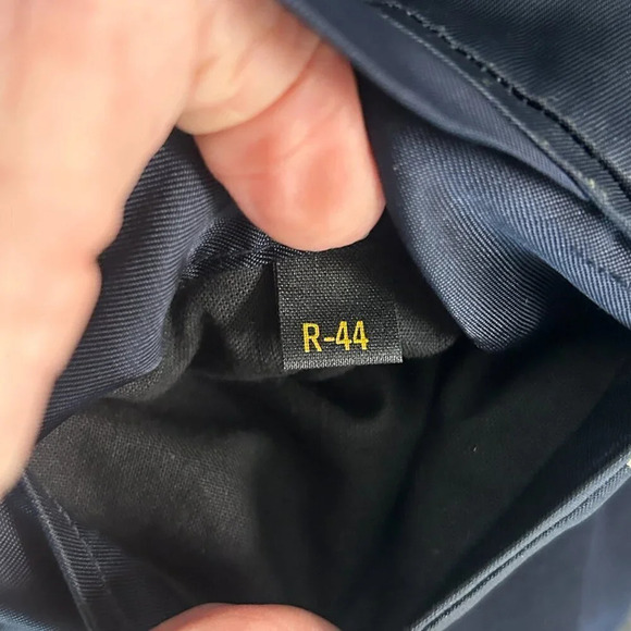 J. G. Hook Men's Vintage Navy Blue Wool Blazer Gold Buttons 44 R - Picture 5 of 9